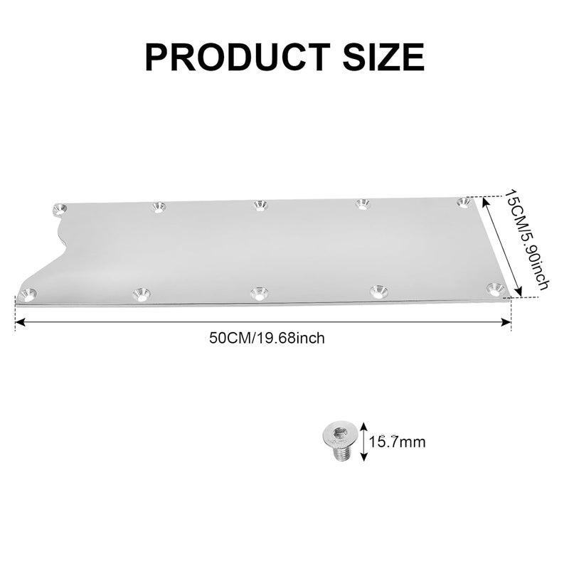 RALZAOTO LS Gen 3 Valley Pan Cover Plate Low Profile Compatible with LSX LS1 LM7 LR4 LQ4 LS6 L59 LQ9 LM4 L33 (Silver) - Image 2
